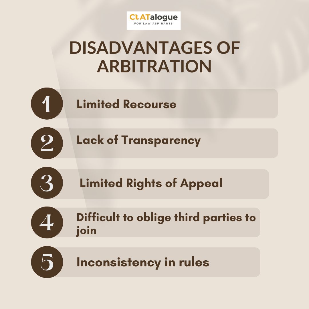 Disadvantages of Arbitration in India