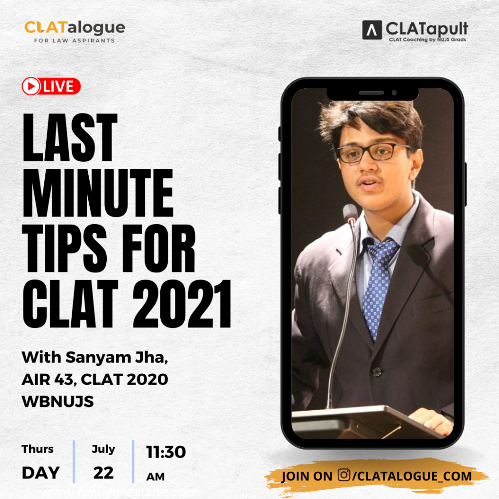 last minute tips for clat 2021
