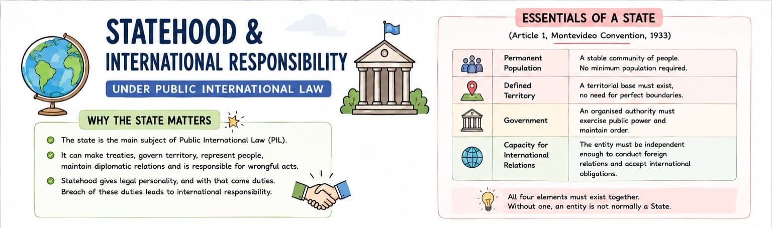 Statehood and International Responsibility under Public International Law